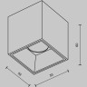 Потолочный светильник MAYTONI ALFA LED C064CL-5W4K-SQ-WB